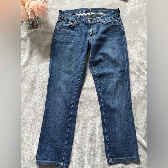 7 For All Mankind Denim - 7 For All Mankind Blue Straight Leg Jeans